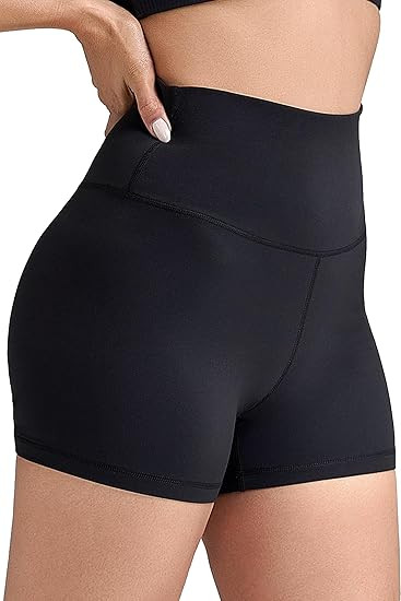Women's Biker Shorts 4" / 6" Tummy Control, High Waisted Workout Gym Spandex Yoga Shorts | Amazon (US)