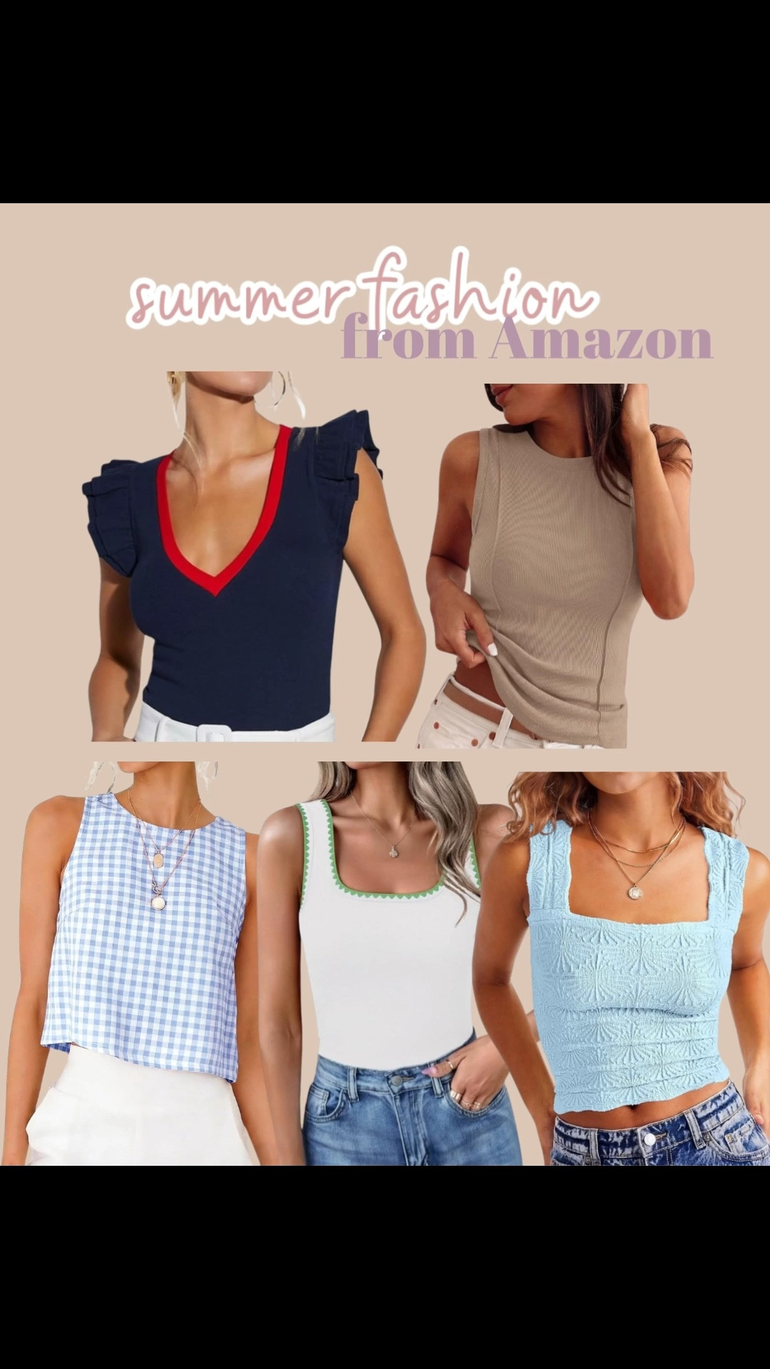Summer outfit idea from Amazon 
Casual summer outfit 
Amazon ootd 
Spring outfit ideas for 2026
Resort wear 
Denim shorts 
White tank top 
Brown sandals
Amazon fashion 
Outfits for moms 

#LTKPetite #LTKMothersDay #LTKWorkwear
