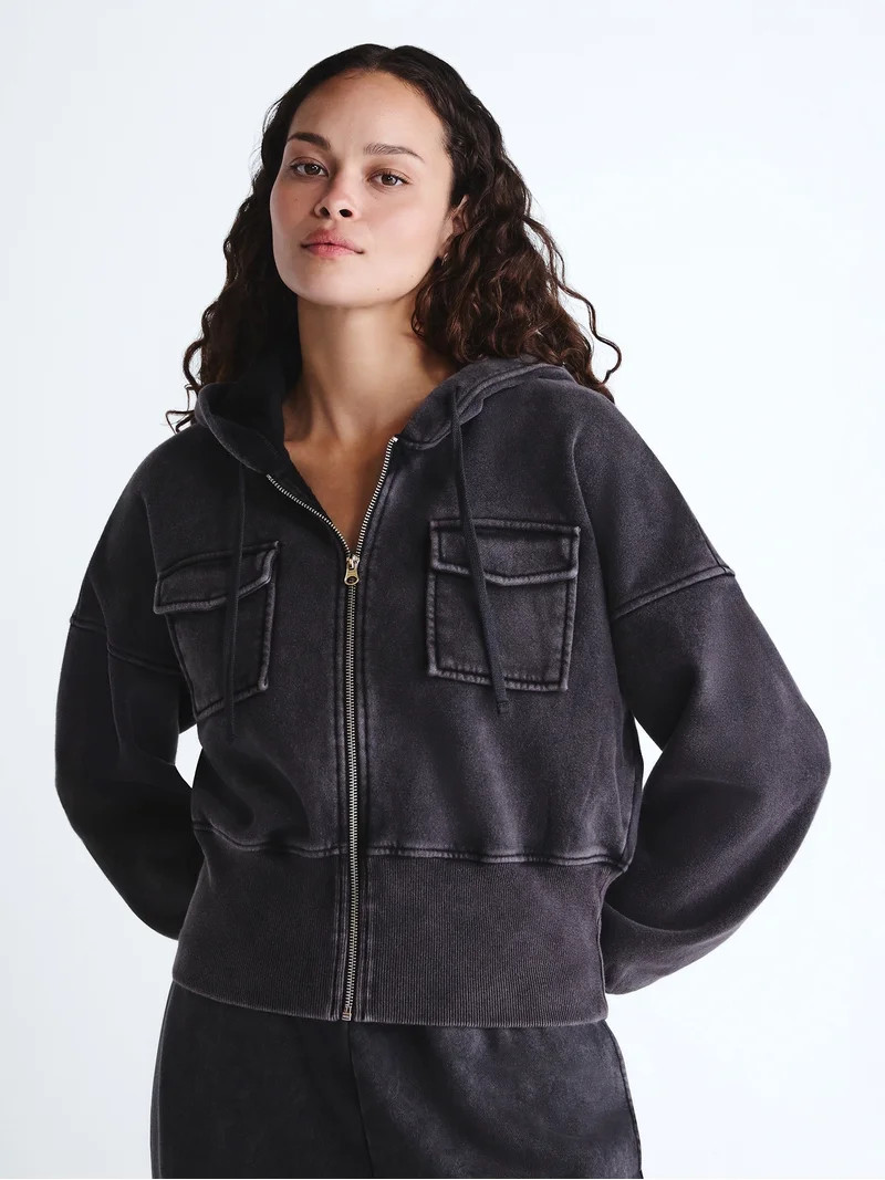 Scoop Women\u2019s and Women\u2019s Plus Full Zip Hoodie, Sizes XS-4X | Walmart (US)