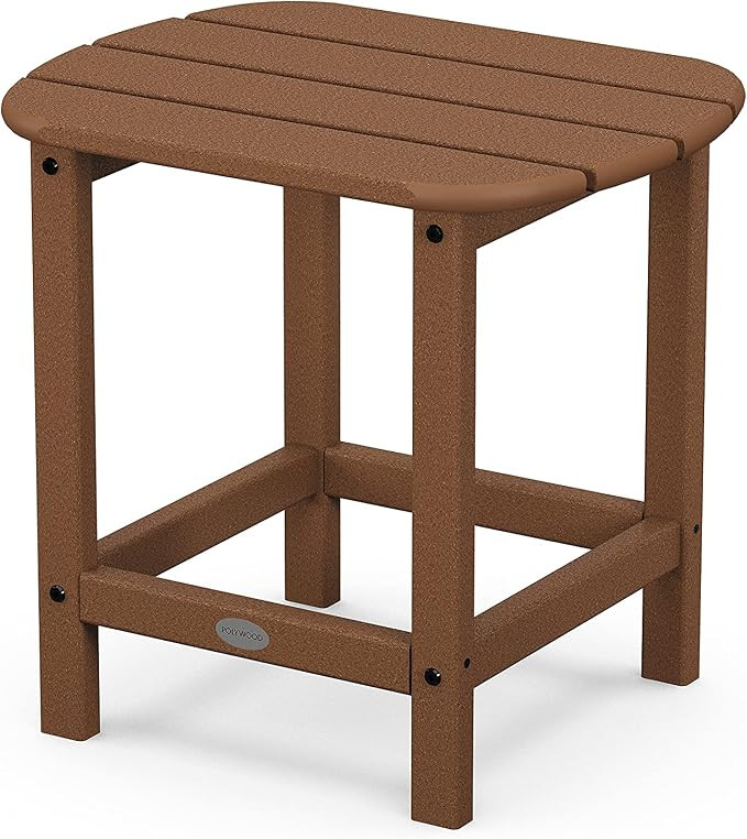 POLYWOOD SBT18TE South Beach 18" Outdoor Side Table, Teak | Amazon (US)