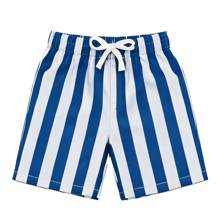 Tiijoy Boys Striped Swim Trunks Ith Compression Liner Swimwear Bathing Suit, Sizes 2-14 | Walmart (US)