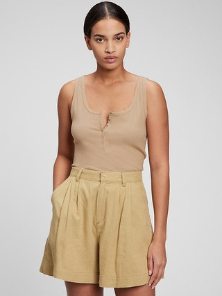 Ribbed Henley Tank Top | Gap (US)
