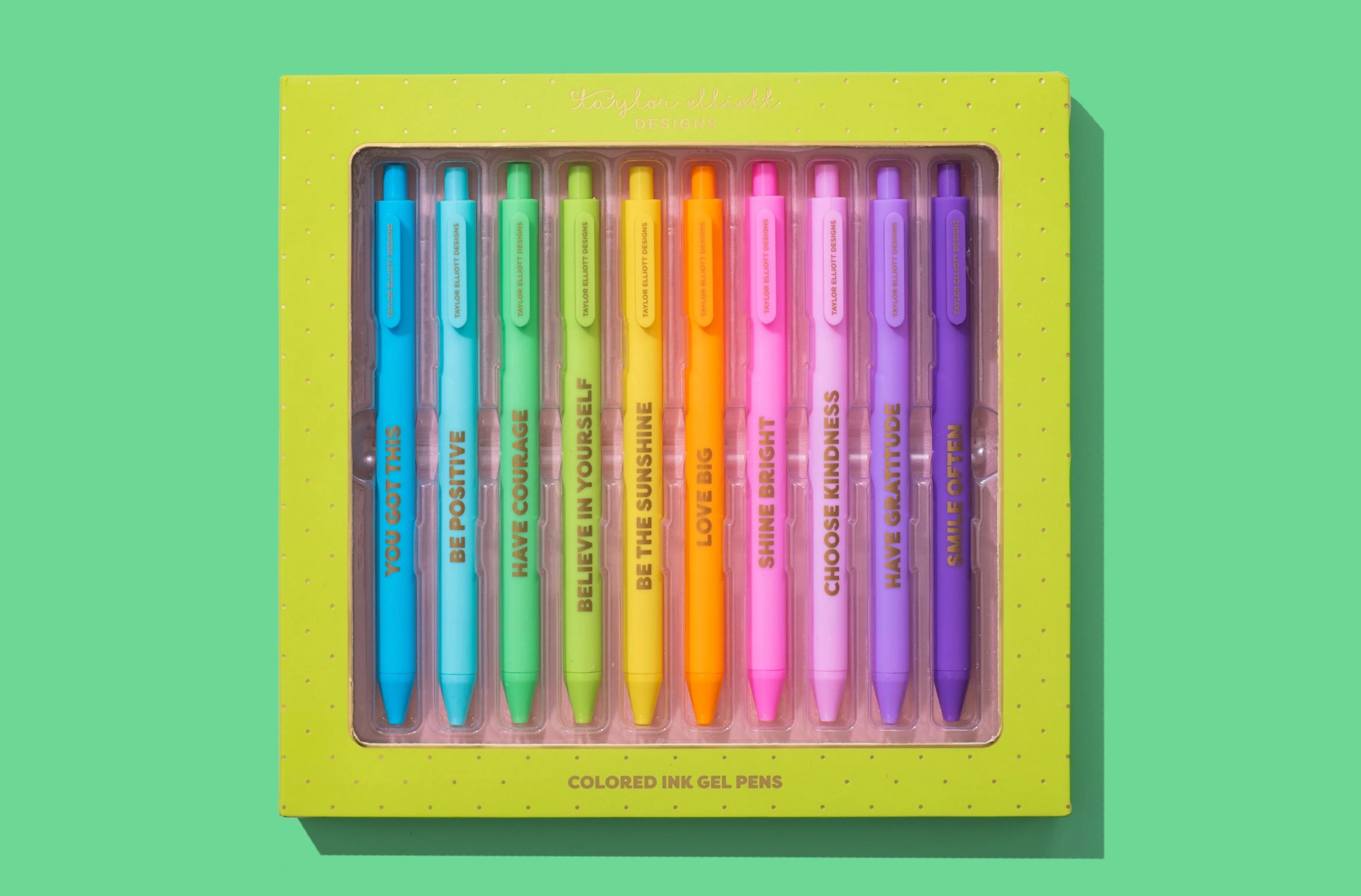 Set of 10 Colored Gel Pens | Taylor Elliott Designs