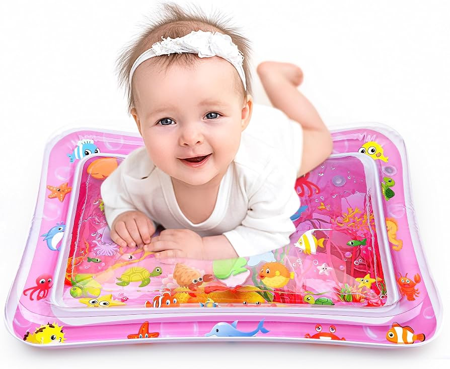 Tummy Time Water Mat for Girl, Water Play Mat for Babies Inflatable Tummy Time Water Play Mat for... | Amazon (US)