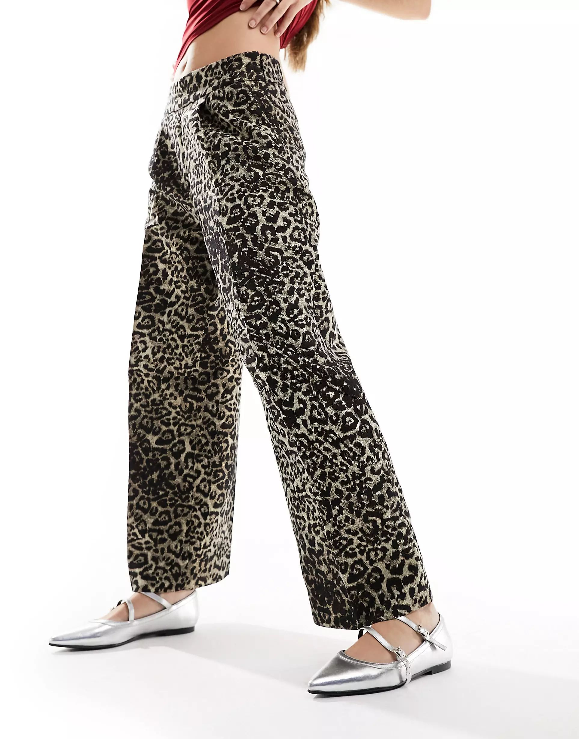 AllSaints Jemi Leppo trouser in leopard print | ASOS | ASOS (Global)