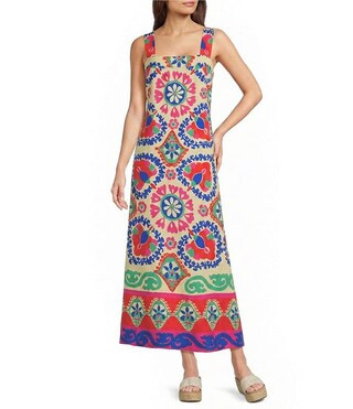 Square Neck Sleeveless Maxi Dress | Dillard's