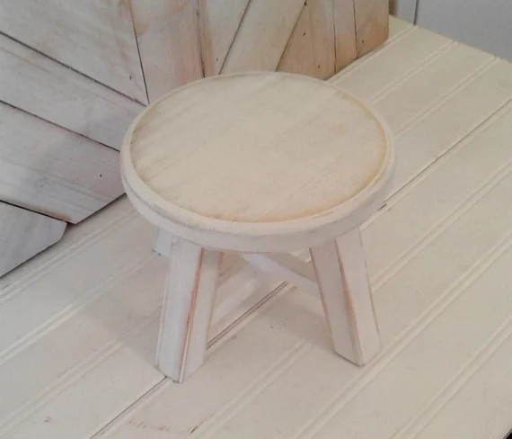 Small 6 Inch Diameter Plant Stand Stool, Varied Paints Available,,  4 Legged Stool, (Too Small Fo... | Etsy (US)