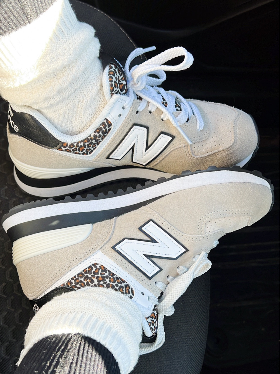 New Balance neutral sneakers with a touch of leopard! They are a chunkier shoe but my feet love them! Good support. I usually wear size 6 in sneakers and that’s the size I got. Any other type of shoe I’m usually a 5 sometimes 5.5 for reference! 

#LTKunder100 #LTKstyletip #LTKshoecrush