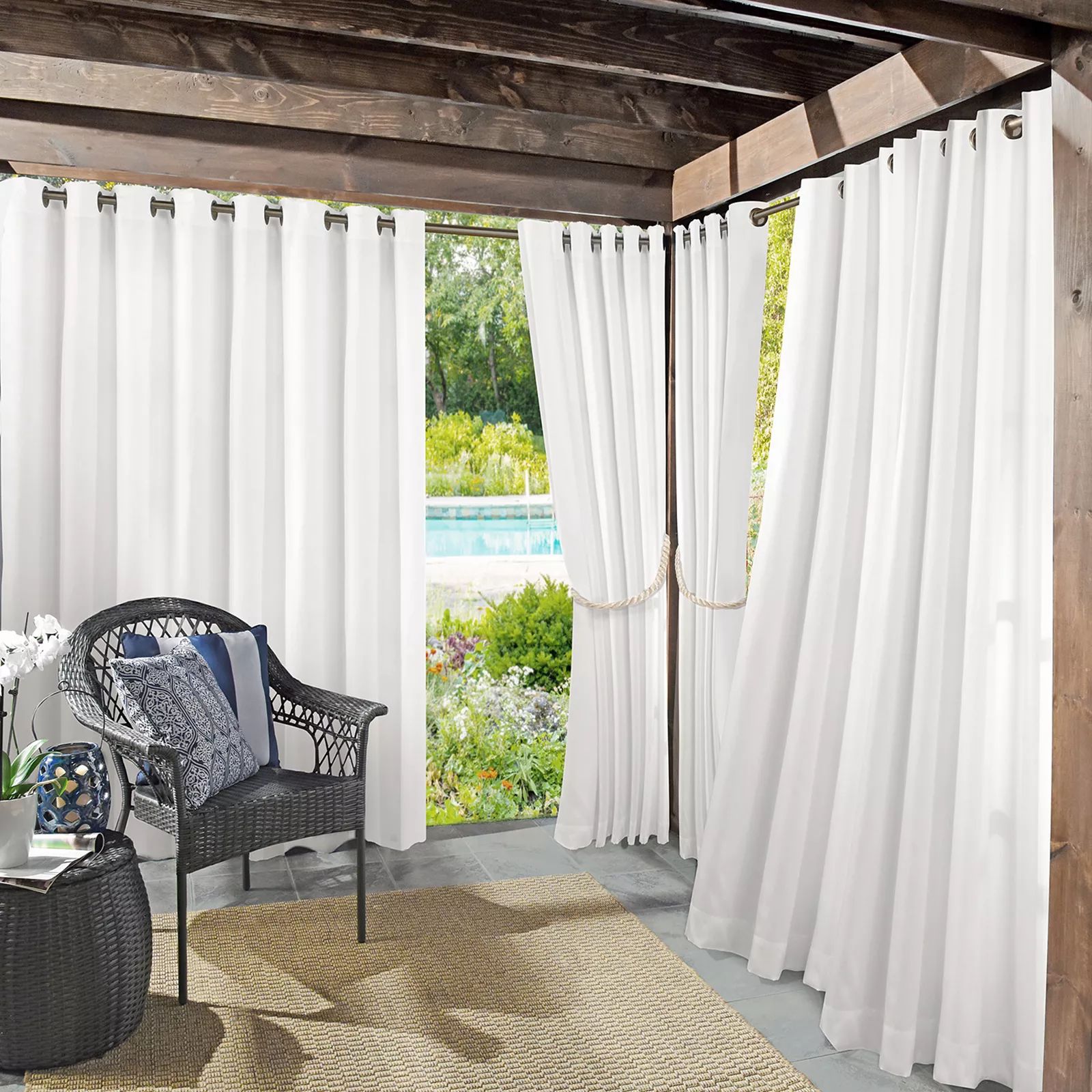 Sun Zero Sailor Indoor/Outdoor Fade Resistant + UV Protectant Curtain Panel | Kohl's