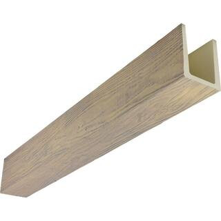 Heritage Timber 7.5 in. x 7.5 in. x 8 ft. Mena Sandstone 3-Sided U-Shaped Faux Wood Beam | The Home Depot