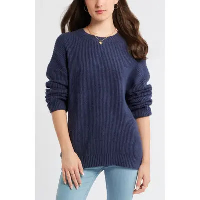BP. Cozy Crewneck Sweater in Pink Azalea at Nordstrom, Size Medium | Nordstrom
