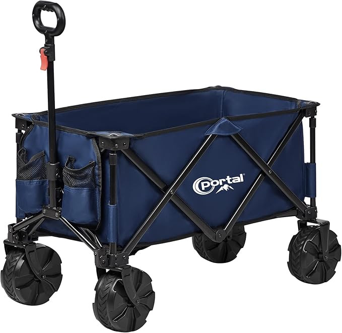 Portal Collapsible Folding Utility Wagon, Foldable Wagon Carts Heavy Duty, Large Capacity Beach W... | Amazon (US)