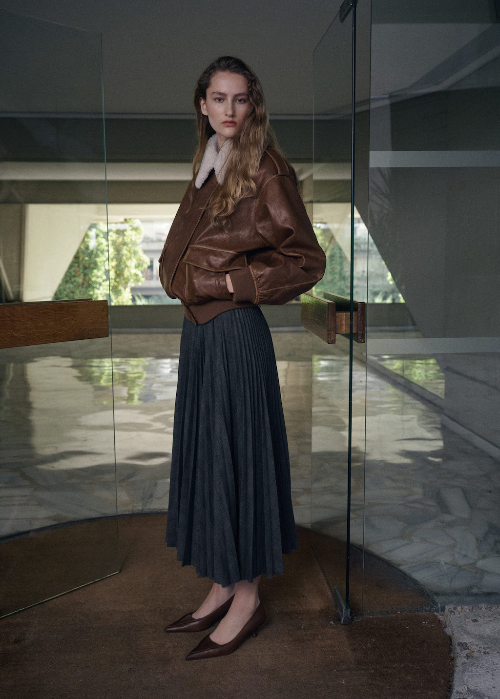 Checked pleated skirt grey - Woman - 6 - MANGO | MANGO (UK)