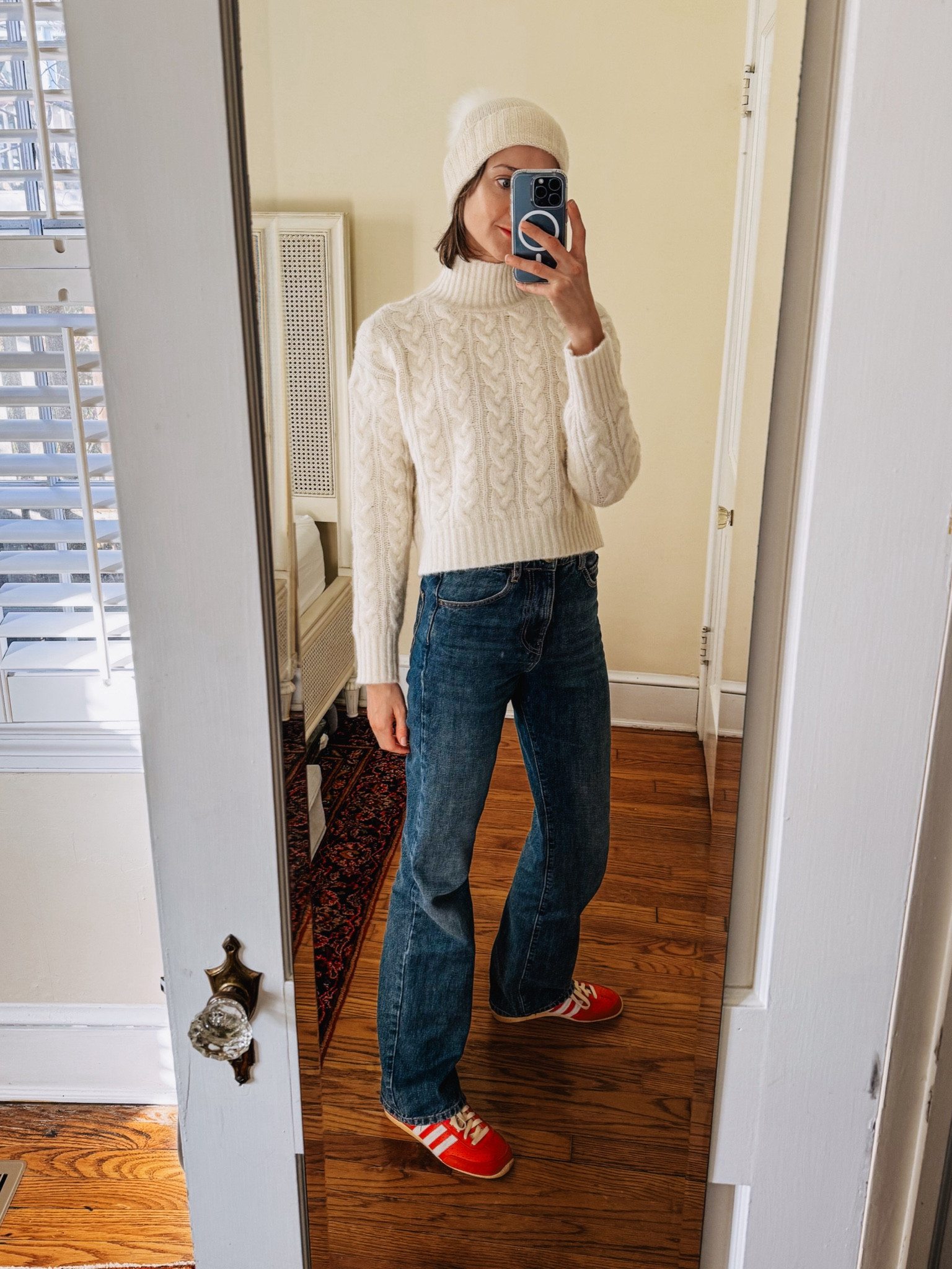 This new @sezane sweater is the softest! Perfect for chilly school drop off! 

#LTKSeasonal #LTKShoeCrush #LTKOver40