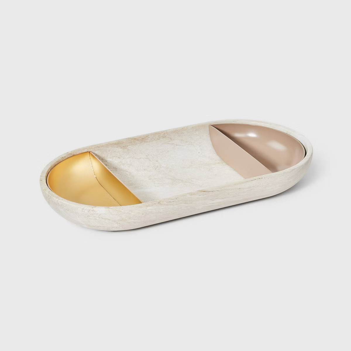 Round Nesting Jewelry Organizer Tray Set 3pc - A New Day™ Cream/Gold | Target