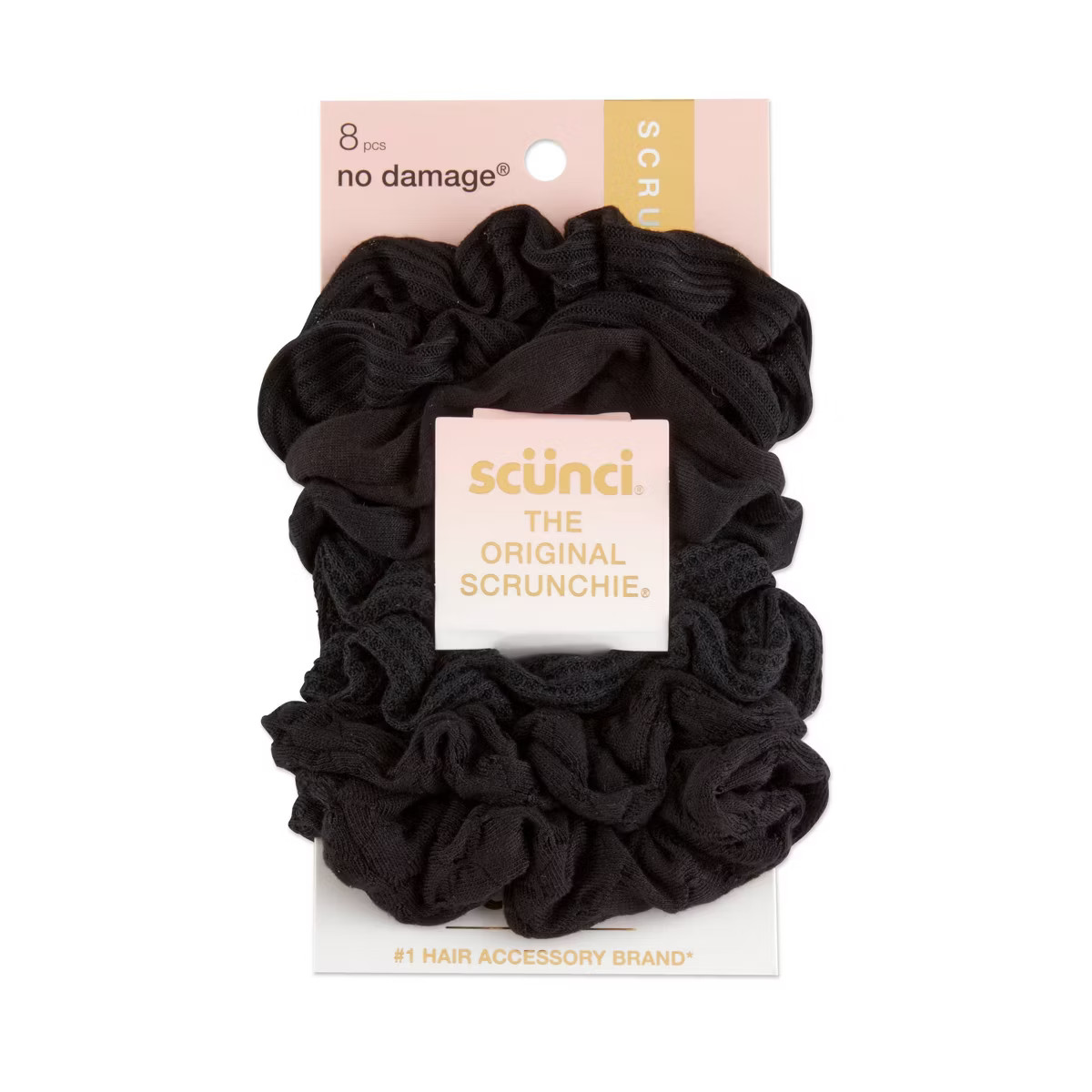 scunci Everyday & Active No Damage Large Interlock Twister Hair Tie Scrunchies - 8pk | Target