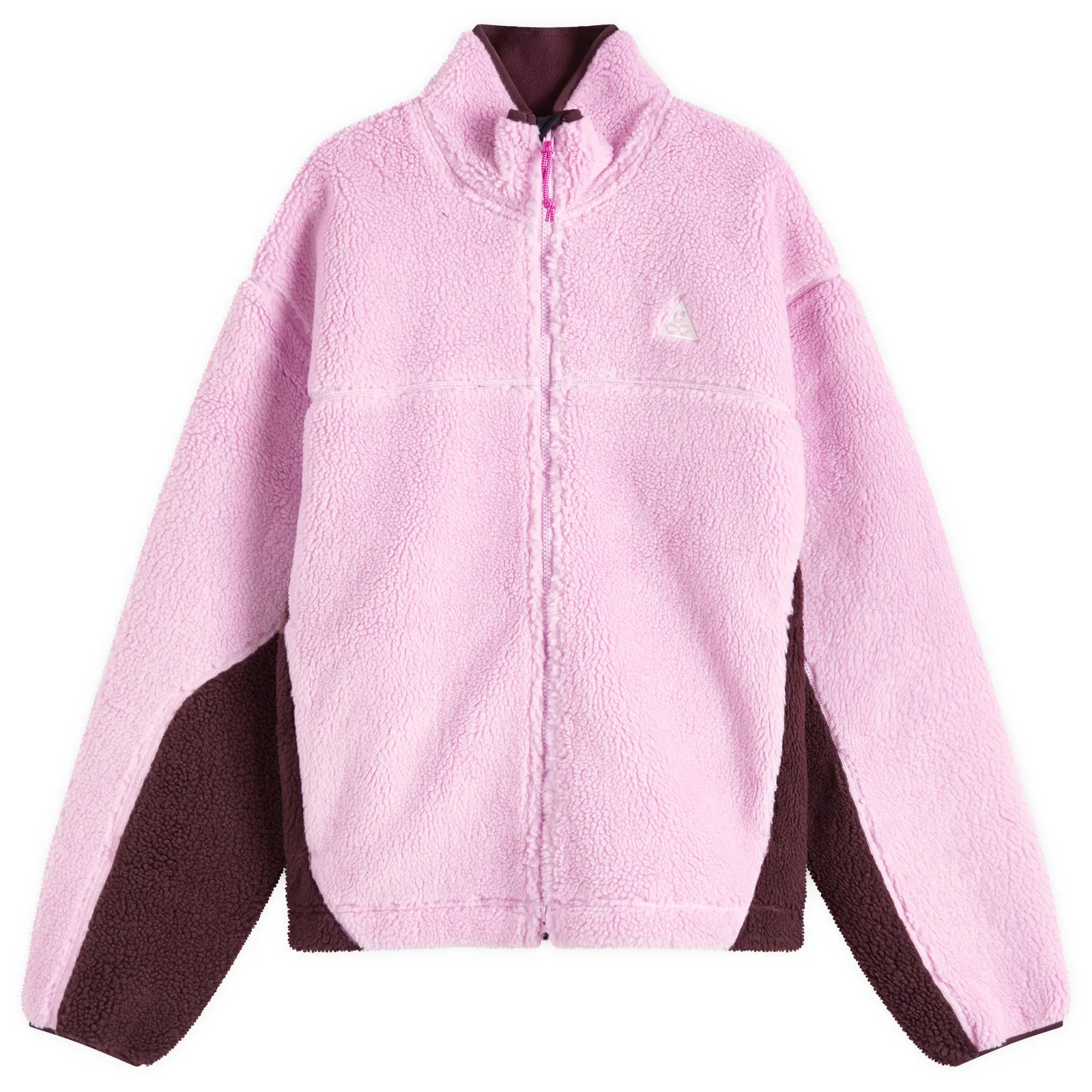 Nike Men's Apparel ACG Canwell Glacier Windproof Jacket in Pink/Burgundy/Black, Size X-Large | END. Clothing