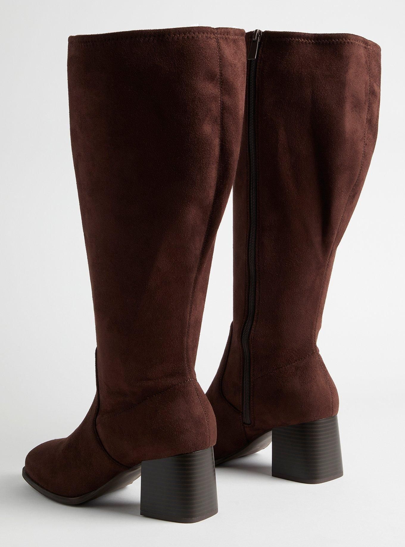 Square Toe Heel Knee Boot (WW) | Torrid (US & Canada)