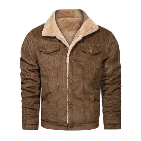Pgeraug costumes for men Corduroy Jacket Long Sleeve Turn-Down Collar Zipper Pocket Coat jackets for | Walmart (US)