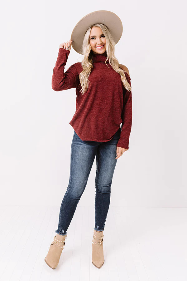 Make Up My Mind Shift Top In Wine | Impressions Online Boutique