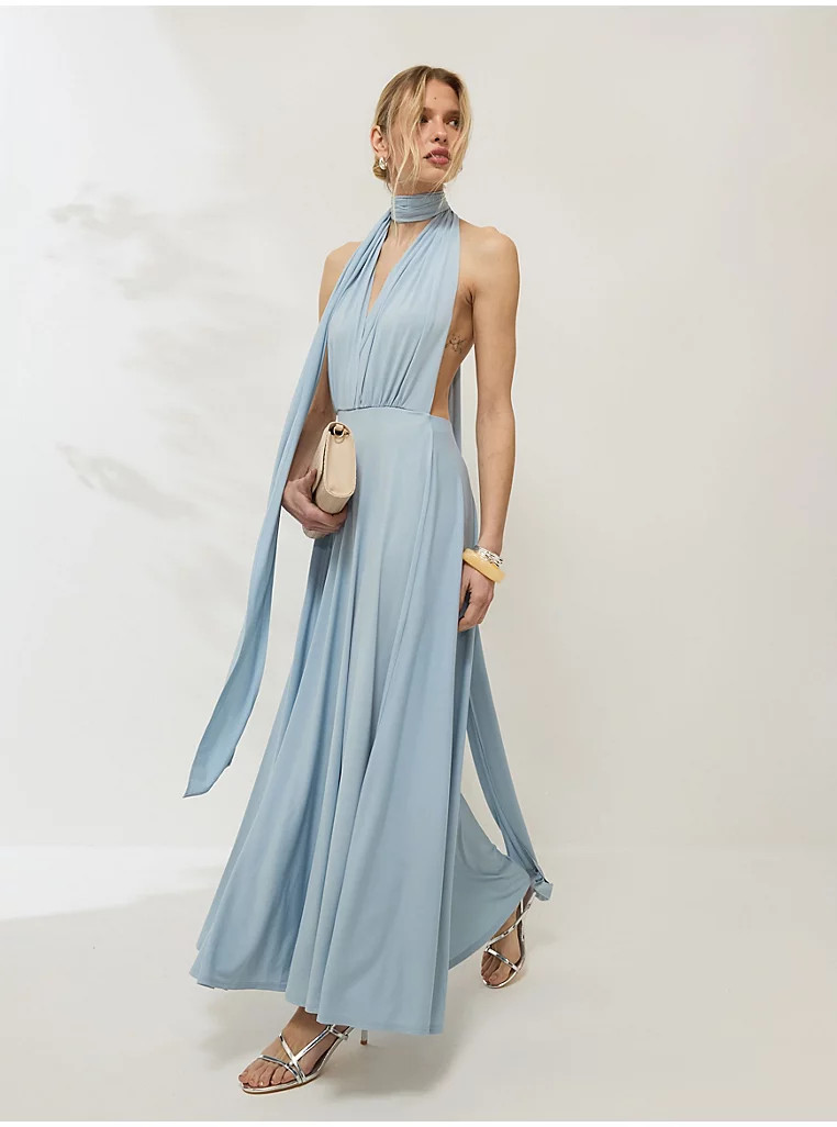 Blue Multiway Sleeveless Maxi Dress | George