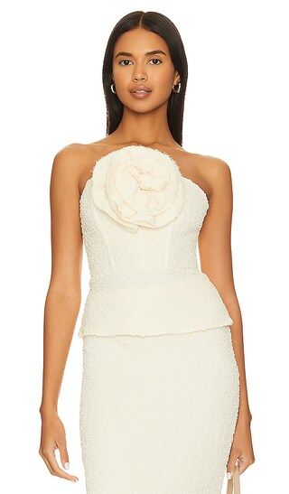 Romola Strapless Top in Cannoli Cream | Revolve Clothing (Global)