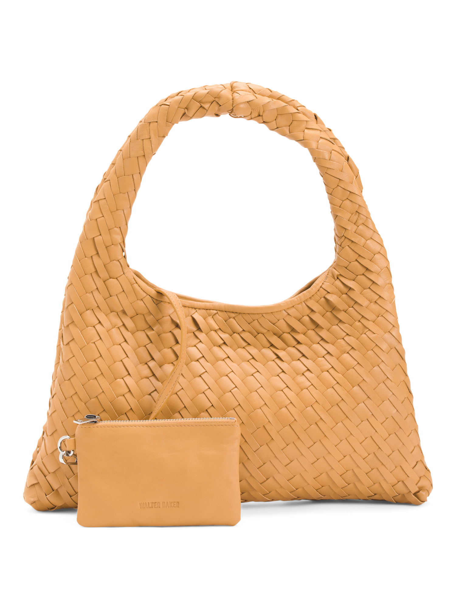 Leather Haven Hand Woven Small Hobo With Detachable Wristlet | TJ Maxx