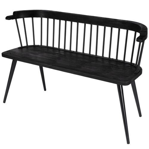 Chester Mango Wood Spindle Bench - Black | Couch, Sofa, Settee | One Kings Lane