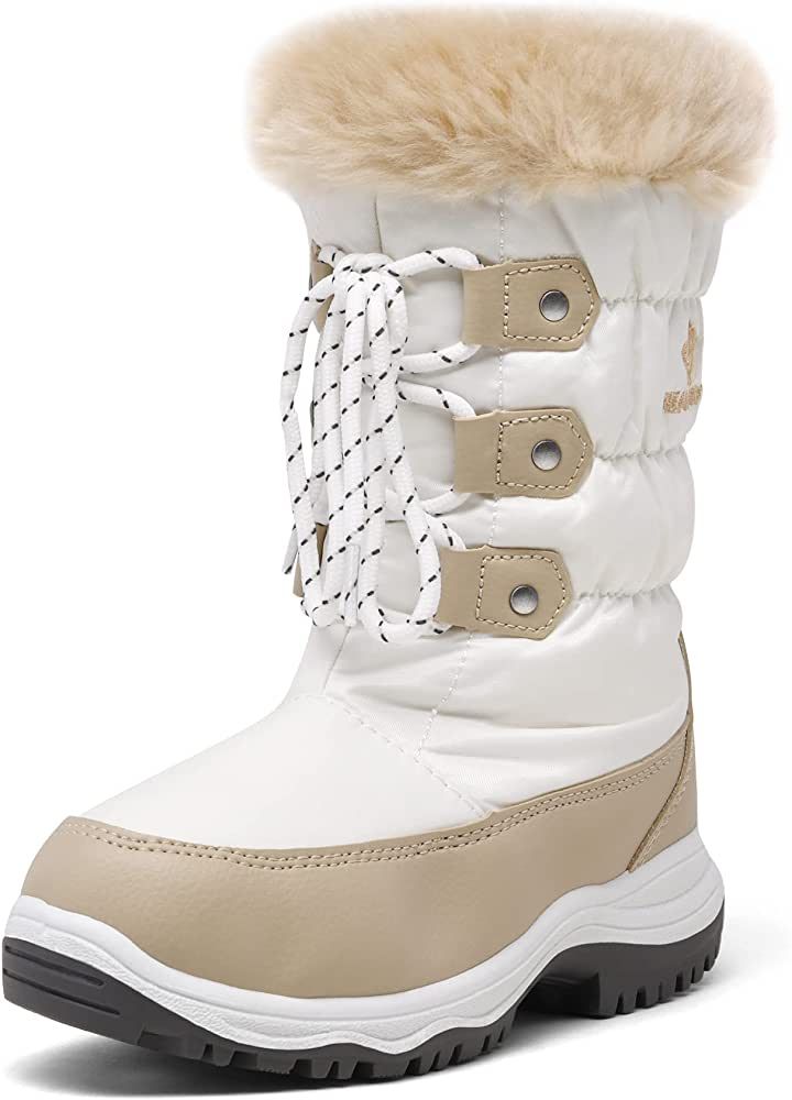 DREAM PAIRS Boys Girls Slip Resistant Faux Fur Lined Knee High Winter Snow Boots | Amazon (US)