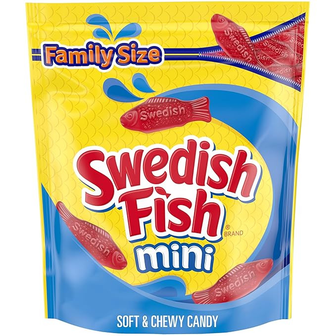 SWEDISH FISH Mini Soft & Chewy Gummy Candy, Family Size, Bulk Candy, 1.8 lb | Amazon (US)