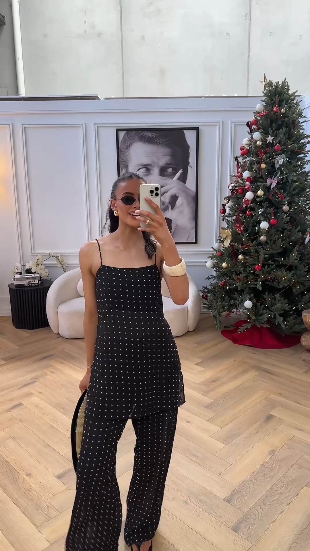 Summer set polka dot black sheer pant and top 

#LTKaustralia #LTKsummer