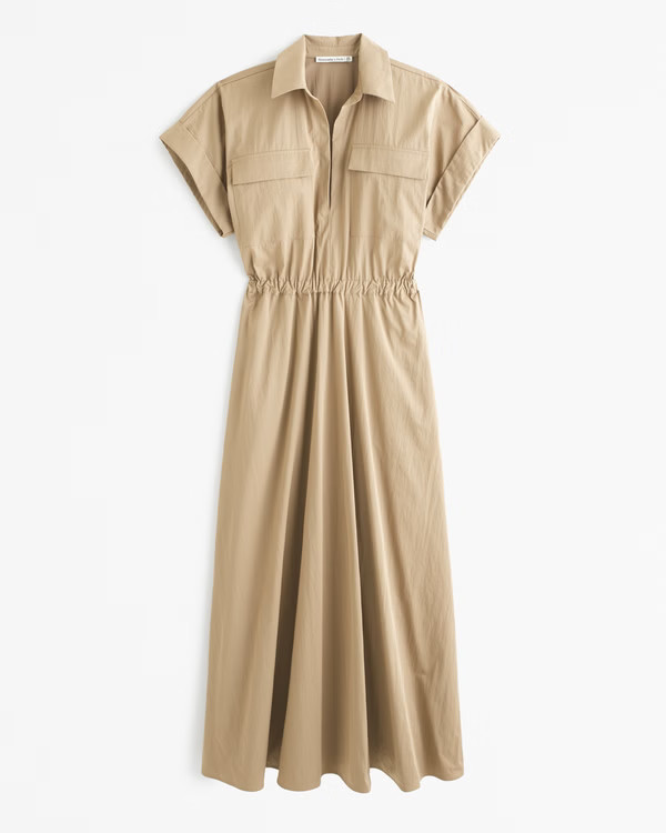 Women's Utility Maxi Shirt Dress | Women's Dresses & Jumpsuits | Abercrombie.com | Abercrombie & Fitch (US)