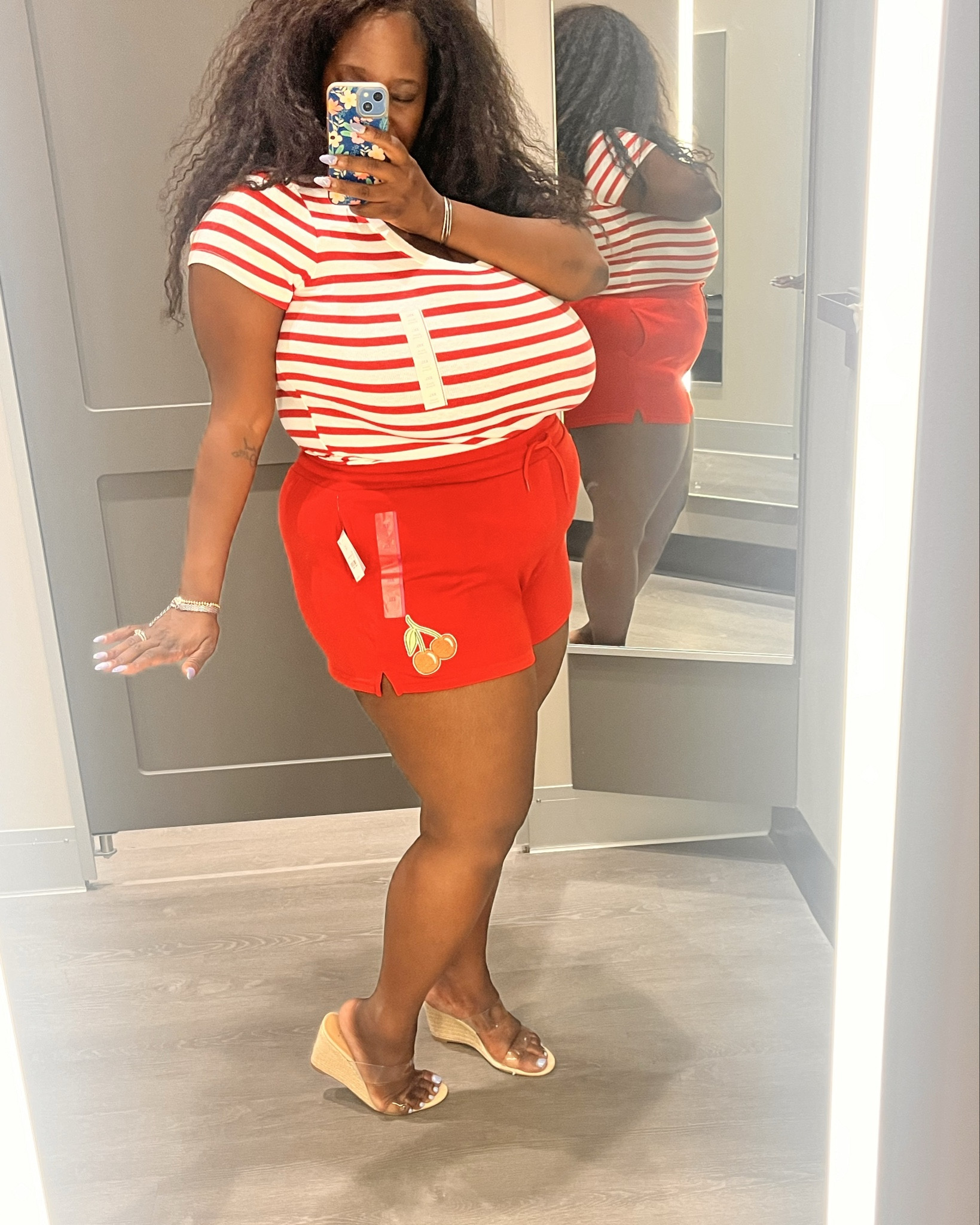 My Target 🎯 Summer Edit just got  sweeter 🍒 

Cherries are the trend this summer and I couldn’t resist these cute Wild Fable shorts!❤️ Matched it up with a striped shirt, which was like the cherry on top!❣️🤍

I am wearing size XXL in top and bottom.

#LTKStyleTip #LTKSummerEdit #LTKPlusSize