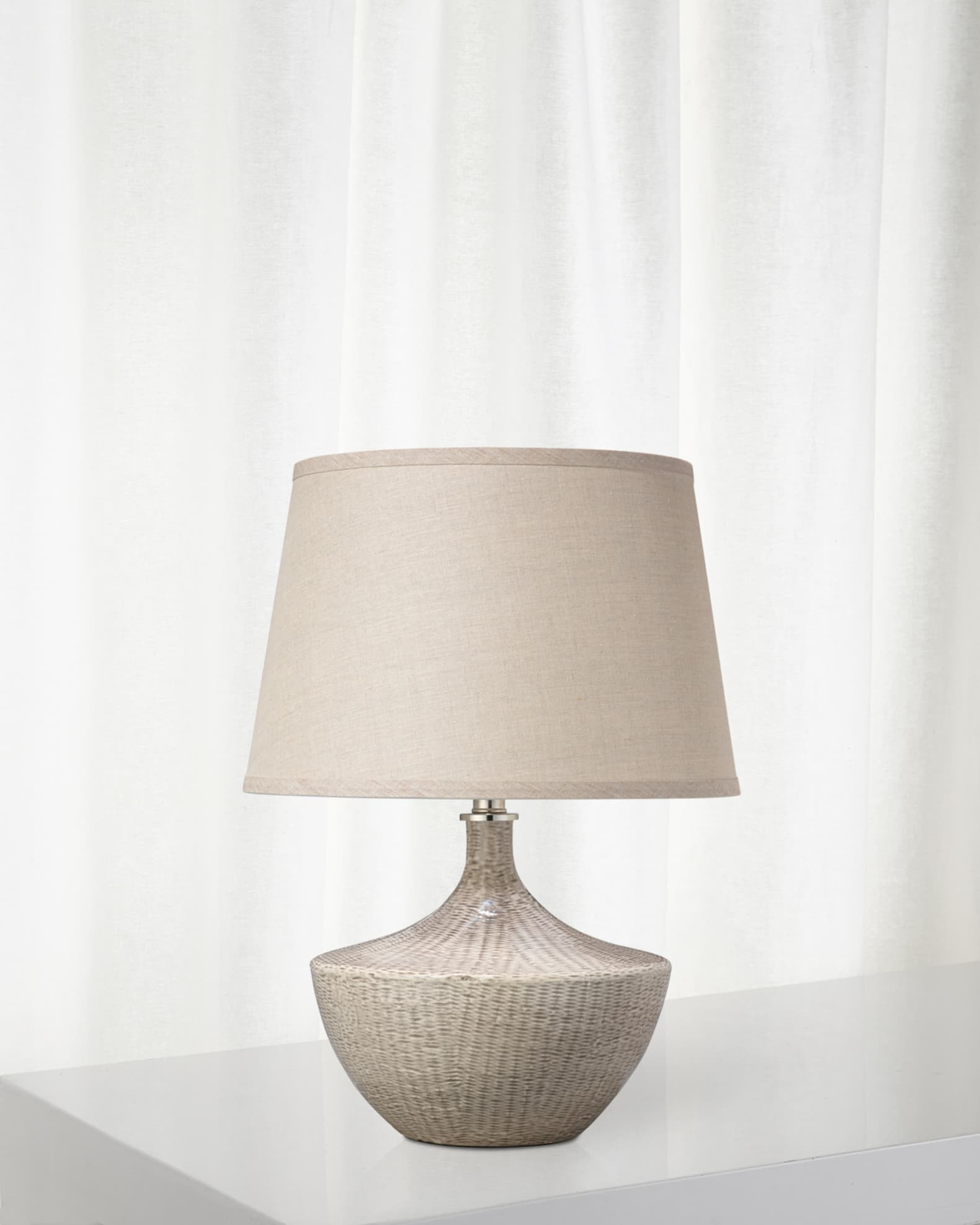 Basketweave Table Lamp | Neiman Marcus