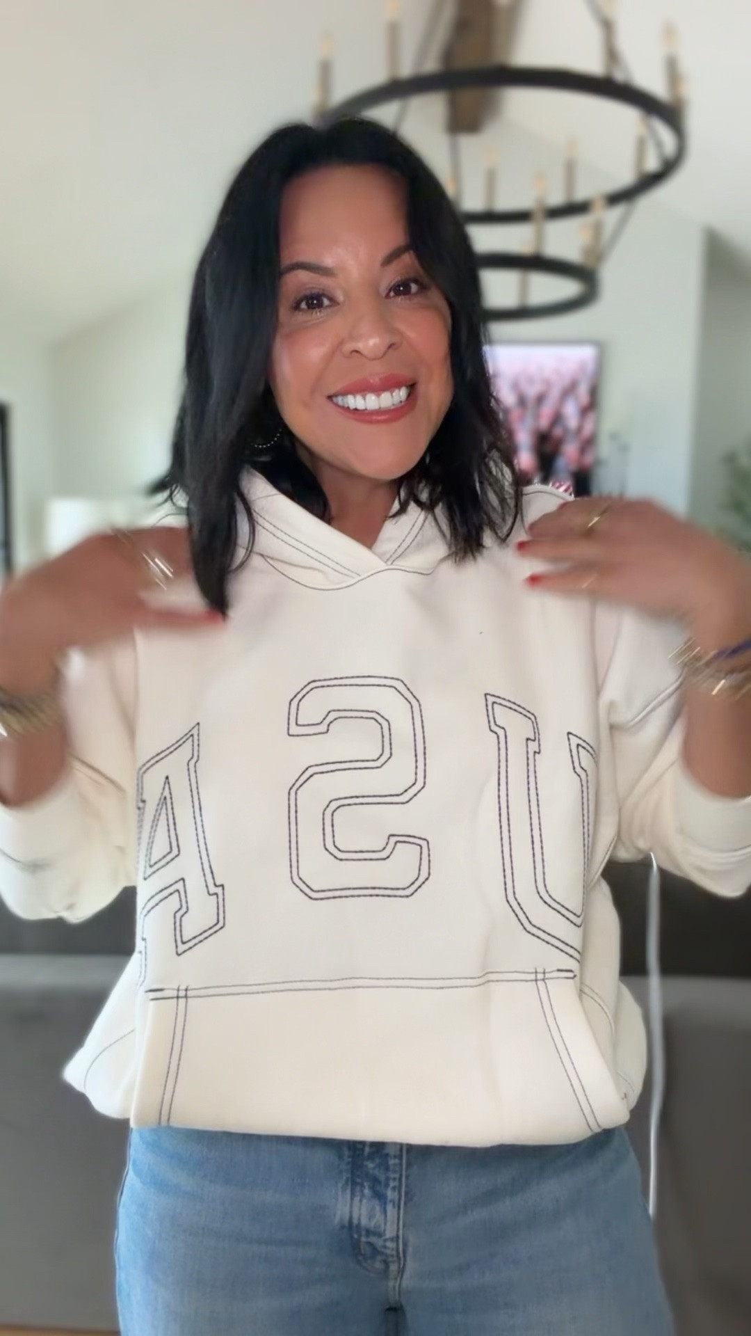 This men’s USA sweatshirt is SO soft! It’s less than $25. It is oversized but I loved a good oversized sweatshirt. I’m wearing a medium but a small would have worked also.

#LTKMidsize #LTKOver40 #LTKMens