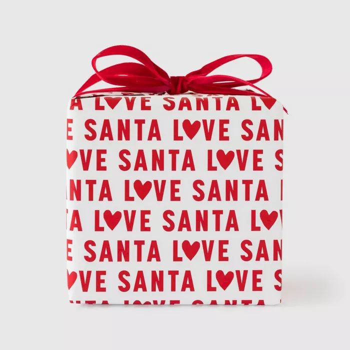 Red Love Santa Gift Wrap - Sugar Paper™ | Target