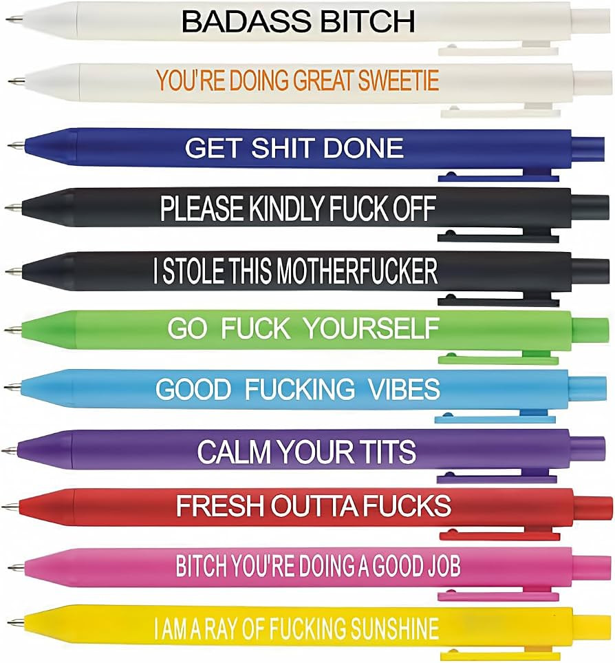11Pcs Funny Adult Ballpoint Pen Set, Premium Days of The Week Swear Cuss Word Pens for Office Gif... | Amazon (US)