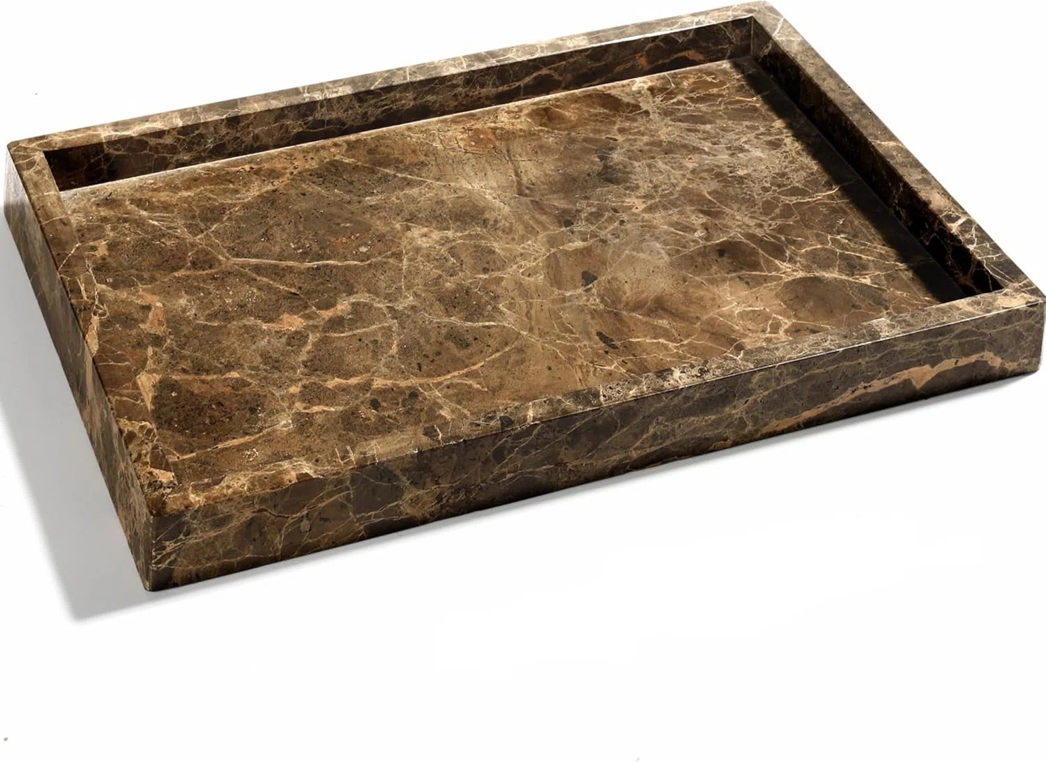 Natural Marble Tray For Bathroom & Vanity, Genuine Marble Stone Storage Tray For Home Decor, Kitc... | Wayfair North America
