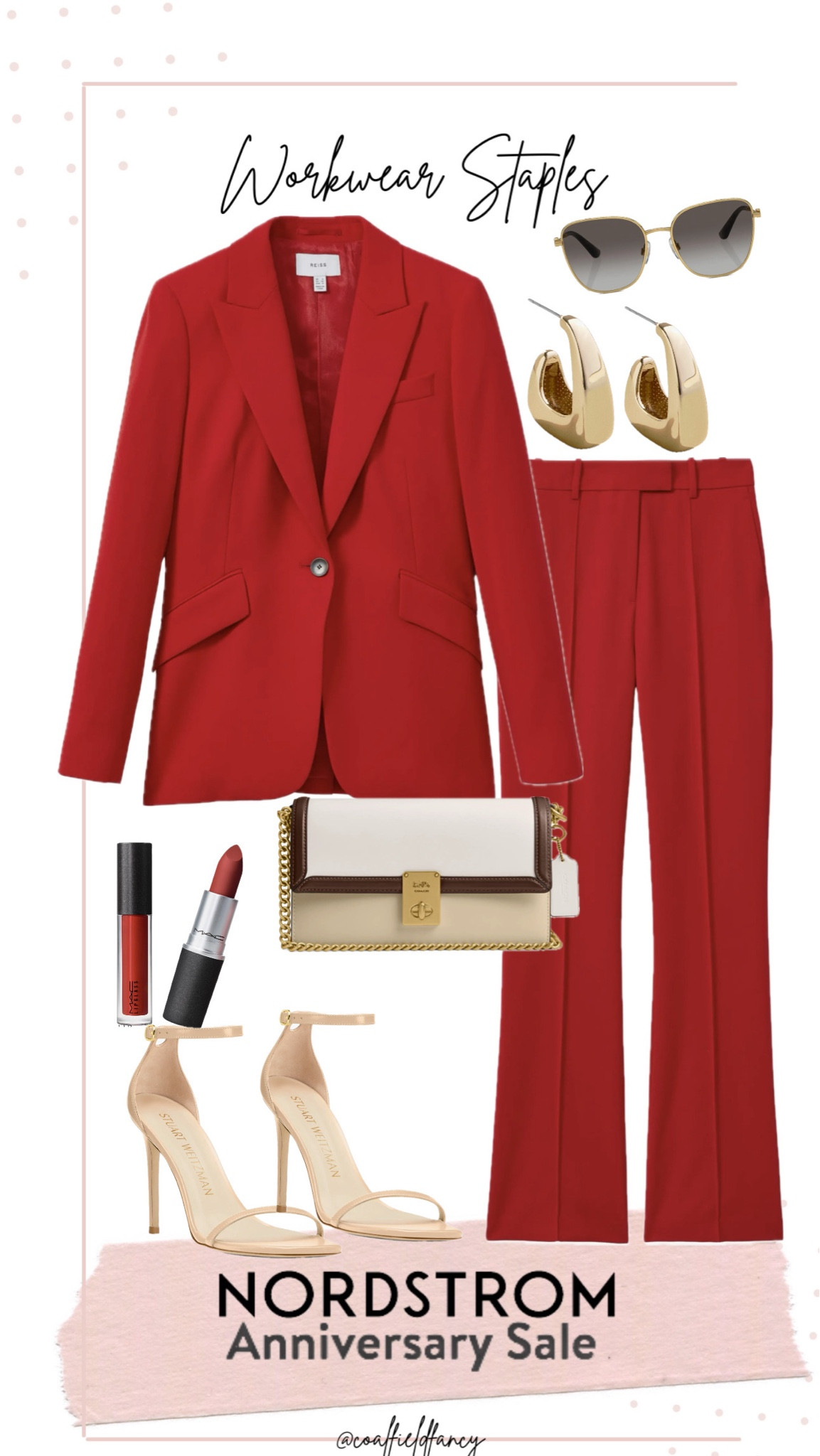 Nordstrom anniversary sale
Red suit 
Red blazer 
Red pants 
Neutral handbag 
Aviator sunglasses 


#LTKxNSale #LTKOver40 #LTKFindsUnder100