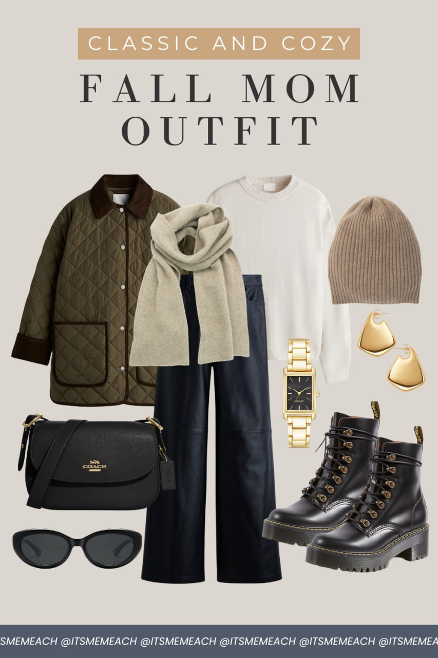 Classic And Cozy Fall Mom Outfit

// Fall Mom, Fall Mom Outfits, Fall Outfits Mom, Mom Outfits, Mom In Style, Mom Style, Mom Fashion, Classic Style, Casual Mom Outfits, Classy, Classy Outfit,Cozy, Cozy Fall, Cozy Outfits, Fall Outfit Fall, Fall Fashion, Fall Looks, Fall Fits, Fall Inspo, Leather Pants, Quilted Jacket, Knit Sweater, Scarf, Watches Women, Hats, Shoulder Bag, Fall Boots, Leather Boots, Fall Leather Boots, Earrings, Gold Earrings, Beanie 

 #LTKSeasonal #LTKStyleTip #LTKItBag