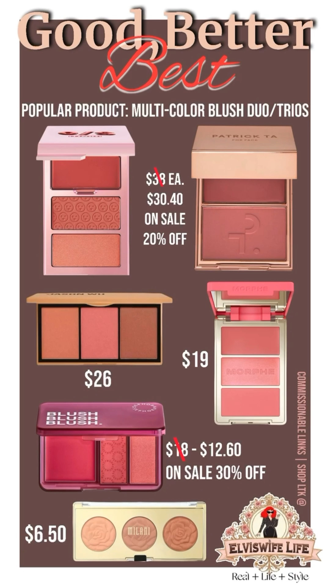 🌟Click through below and enter code SAVEGIFTS at checkout for 20% off your purchase, and 30% off Sephora collection! Then enter code QUICKGIFTS to get free same-day delivery if you live near a Sephora. 
💖Only you can decide if it’s better to get the best product at a good price, or get a good product at the best price, or if you land somewhere in the middle.
🎄Thankfully, there are lots of options, and sales right now let you grab a blush duo or trio asa Christmas present for your favorite makeup lover, or yourself! 

#LTKFindsUnder50 #LTKU #ltkover40 #LTKFindsUnder100 #LTKSaleAlert #ad #giftsforall Kohl’s Sephora Patrick Ta One Size Morphe Jason Wu Milani affordable makeup prestige makeup Ulta drugstore brand makeup blush stocking stuffers 

#LTKGiftGuide #LTKHoliday #LTKBeauty