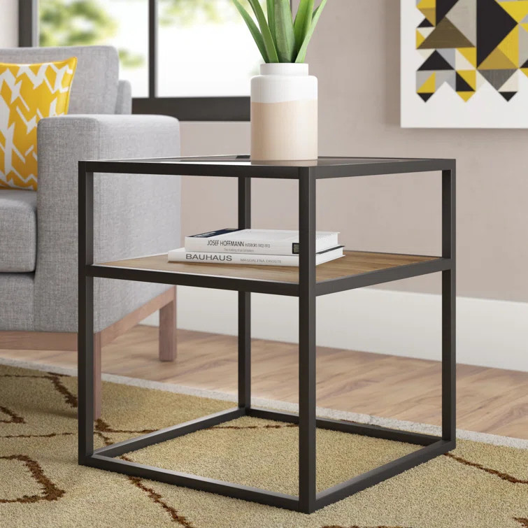 Gelman 22'' Tall Glass Frame End Table | Wayfair North America