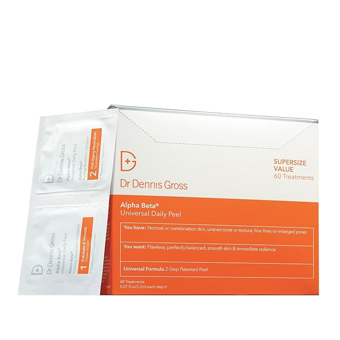 Dr. Dennis Gross Alpha Beta Universal Daily Peel: for Uneven Tone or Texture and Fine Lines or En... | Amazon (US)