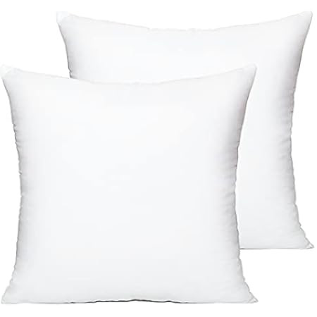 Foamily Throw Pillows Insert Set of 2 - 18 x 18 Insert For Decorative Pillow Covers - Made in USA -  | Amazon (US)