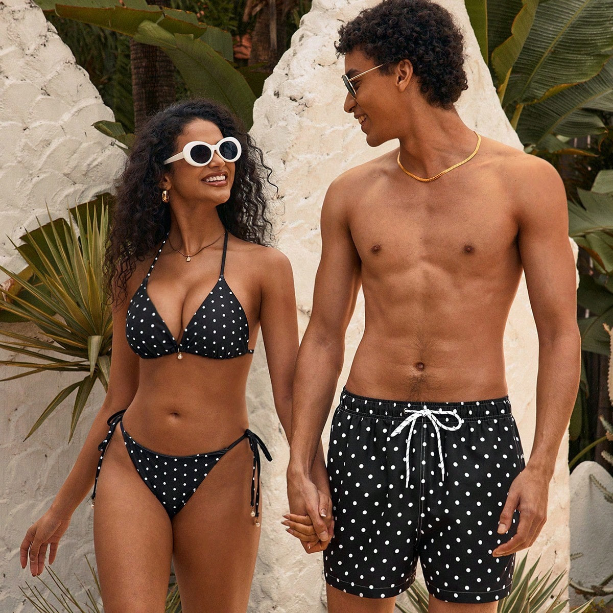 Mens Polka Dot swim shorts | SHEIN