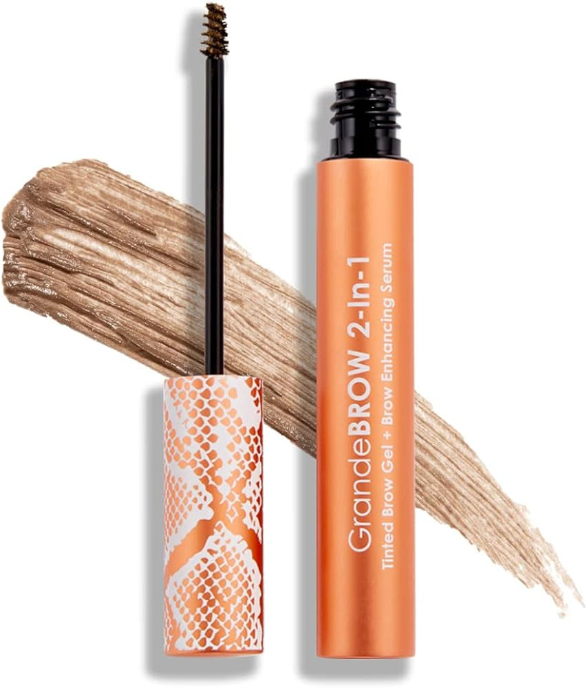 Grande Cosmetics GrandeBROW 2-in-1 Tinted Brow Gel + Brow Enhancing Serum, Light | Amazon (US)