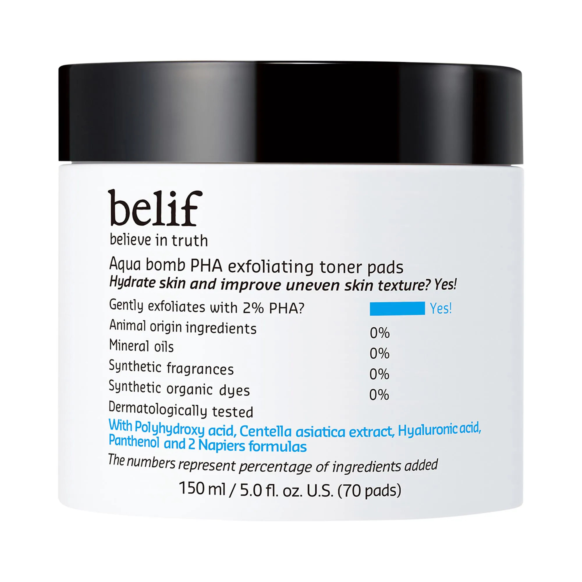 belif Aqua Bomb PHA Exfoliating Toner Pads 5 oz / 70 Pads 5 oz / 70 Pads | Sephora (US)
