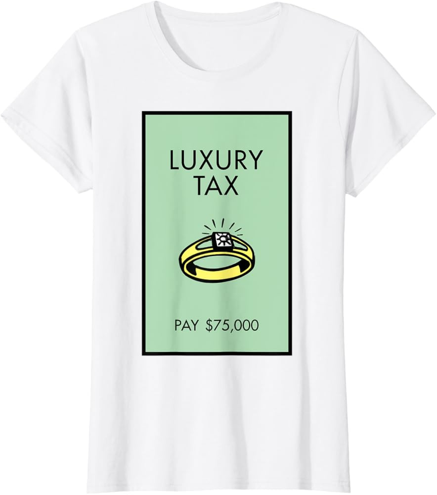 Monopoly Luxury Tax Pay 75,000 Playing Card T-Shirt | Amazon (US)