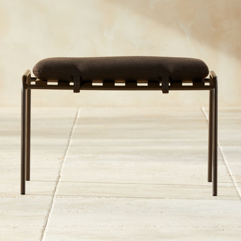 Navene Bronze Ottoman | CB2 | CB2