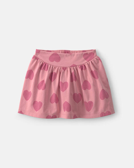 Girls Heart Cotton Skort - Pink | Carter's | Carter's Inc
